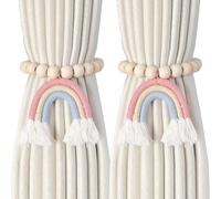 JYJLLM 2 Pcs elegant curtain tie backs with- stylish tie backs for curtains, perfect home accessories to enhance your living room, kitchen, and bedroom decor，curtain tie backs hooks (rainbow)