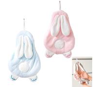 JYJLLM 2 PCS Hand Towels for Bathroom，Kitchen Soft Absorbent Hand Towels Plush Bathroom Towels Hanging Face Towels Quick Dry Towel Multipurpose Fuzzy Ball Towel Set Bathroom Accessory