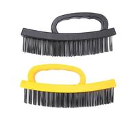 JYJLLM 2 pieces Stainless steel Large Wire Brush，stiff brush，Heavy Duty Wire Brush for Rust Removal, Brickworks, and Paint Removal，16.5cm Trade Quality Hard Steel Abrasive Cleaning