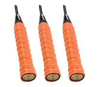 JYJLLM 3 packs of various rackets non-slip breathable perforation super absorbent grip.badminton racket grip.squash racket grip.badminton grip.racket grip tape.badminton. (orange)