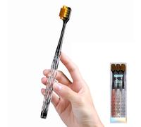 JYJLLM 3 Pieces Senior Brick Crystal Soft Toothbrush for Adults, Pulsar Travel Set, Multipack Suitable for Daily Use, Business Trips, Travels, Gatherings