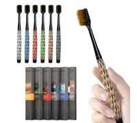 JYJLLM 6 Pieces Senior Brick Crystal Soft Toothbrush for Adults，Toothbrush Soft，Pulsar Toothbrush，Travel Toothbrush Set，toothbrushes Multipack，Suitable for Daily, Business Trips, Travels, Gatherings