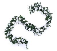 JYJLLM Artificial Flowers Garlands - 45 simulated roses Artificial Flower Vines for Decorations, Faux White Rose Floral Arch with Realistic Design for Home, Garden, Indoor/Outdoor (white)