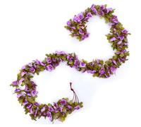 JYJLLM Artificial Flowers Garlands - 45 simulated roses Artificial Flower Vines for Decorations, Faux White Rose Floral Arch with Realistic Design for Home, Garden, Indoor/Outdoor (lilac colour)