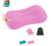 JYJLLM Compressible Compact Travel Inflatable Pillow，inflatable travel pillow， Pillow for Camping,Inflatable Camping Pillows for Adults Comfortable, Hiking, Beach, Fishing，office (Pink)