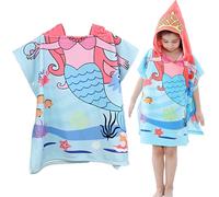 JYJLLM Kids Beach - Hooded Poncho Towels for Kids, Swimming Towel, Changing Robe & Towelling Robe - Quick Dry, Fun & Functional Beach Towel for Kids，hooded towels for kids (pink)