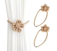 JYJLLM Magnetic Curtain Tie Backs - Effortlessly Secure Your Curtains With Stylish and Convenient Magnetic Ties (Brown)