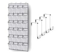JYJLLM Over Door Storage, Over Door Shoe Storage, 24 Large Mesh Bags Effortlessly Declutter Your Living Space With Our Over Door Storage Organiser, Hanging Storage Organiser