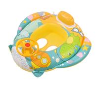 JYJLLM premium baby pool float canopy - inflatable baby seat & swim ring for toddlers 6-18 months, safe & comfy pool floats for kids, perfect for baby swimming & summer fun (yellow)