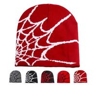 JYJLLM Spider Web Running Hat, Unisex Skull Cap, Cotton Beanie for Cycling, Sleeping for Men and Women
