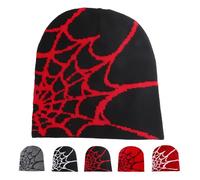 JYJLLM Spider Web Running Hat, Unisex Skull Cap, Cotton Beanie for Cycling, Sleeping for Men and Women