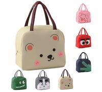 JYJLLM Stylish Women's Work Lunch Bag with Insulated Cooling Technology - Perfect for Adults, Kids, Reusable Cartoon Insulated Lunchbag,Small Foldable Waterproof Lunch Bags for (Little White Bear)