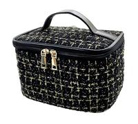 JYJLLM Ultimate Glamour Travel Toiletry Bag - Luxurious Makeup Organizer for Women - Stylish Cosmetic Bag with Ample Space for All Your Beauty Essentials!Make up Bag Large Capacity, (Black)