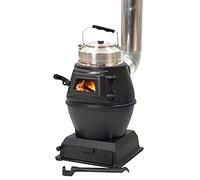 JYJYES Camp Stoves Portable Compact Tent Heater Small Wood Burner with Glass Viewing Window for Heating Cooking Camping Hiking Black