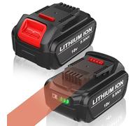 JYJZPB 2 Pack 5500mAh DCB184 Lithium-Ion Battery for Dewalt 18V XR DCB180 DCB181 DCB182 DCB200 DCB201 DCB204 DCB204-2 Cordless Tools