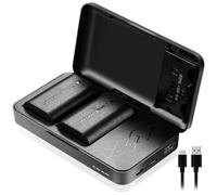 JYJZPB LPE6 LP-E6N for Canon Battery 2300mAh *2 Pack + Dual Charger Case | For Canon EOS R5, R6, R7, R, 5D Mark II/III/IV, 5DS, 5DS R, 6D, 6D II, 7D, 7D II, 60D, 70D, 80D, 90D