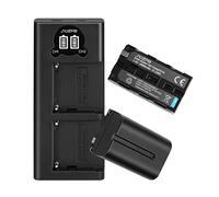 JYJZPB NP-F550 Battery 2900mAh 2-Pack and Dual LED Charger Set, Compatible for Sony NP-F970 NP-F750 NP-F770 NP-F960 NP-F550 NP-F530 NP-F570 CCD-SC55 TR516 TR716 TR818 TR910 TR917 TR940 CN160 CN-216