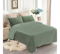 JYK Fleece Plush Blanket - 3.5 LB, 1 Ply, Korean Mink, Queen 79" x 91" - Super Soft and Warm, Lightweight, Cozy Fuzzy Solid Color Green