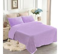 JYK Korean Faux Mink Fleece Blanket King 4.4 LB, 1 Ply Extra Soft,Lightweight Breathable Plush Fuzzy Cozy King Blanket for Couch Sofa Bed Camping 87x95 Inches, Light Purple