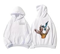 JYKJUEDZ Band Imagine Dragon Hoodie From Smoke Vault + Mirror Reflection Album Fall/Winter Men's Women's Cotton Top Hooded Pullover White