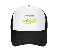 JYKJUEDZ Baseball Cap 2021 2022 Corvette C8 Accelerate Yellow Fashion Casual Mesh Adjustable Hip Hop Baseball Polychromatic
