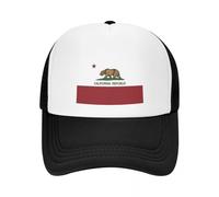 JYKJUEDZ Baseball Cap California Republic Flag Fashion Casual Mesh Adjustable Hip Hop Summer Unisex Baseball Polychromatic