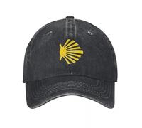 JYKJUEDZ Baseball Cap Camino de Santiago Symbol Large Yellow Scallop Shell Custom Rugby Kids Golf Baseball for Men Women's
