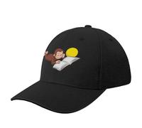 JYKJUEDZ Baseball Cap George The Curious Monkey Cartoon for Kids packCap Black Hip Hop Vintage Women's Men's