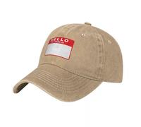 JYKJUEDZ Baseball Cap Hello My Name is (red) Fashion Beach Man for The Sun Fishing for Man Women's