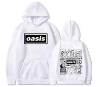 JYKJUEDZ British Rock Band O Oasis Live Tour Fashion Gothic Vintage Oversized Sweatshirt Men's Women Long Sleeve Pullovers White
