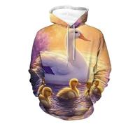 JYKJUEDZ Cute Animal Pattern Hoodie Men's Clothing 3D Printed Duck Sloth Hedgehog Pullover Sweatshirt Autumn Casual Long Sleeve White