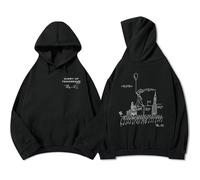 JYKJUEDZ Men's Clothing TheWeekend Hurry Up Tomorrow Album Hoodie Fall/Winter Hip Hop Cotton Unisex Sudaderas Hombre Hoodie White