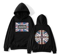 JYKJUEDZ O Oasis Pattern Hoodie British Rock Band Autumn/Winter Retro Men's Women's Hip Hop Fashion Extra Large Cotton Hoodie White