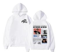 JYKJUEDZ Rap Singer Kidd Keo Bando Boyz Tour Sweatshirt for Men Women in Autumn/winter Hip hop Punk Street Casual Cotton Hooded White