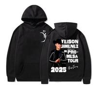 JYKJUEDZ Yeison Jimenez Mi Promesa Tour Autumn/Winter Graphic Hoodie Men's and Women's Cotton Fashion Casual Comfort Pullover White