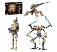 JYLWSMHU 3-in-1 Space War Cyborg General Building Block Set Sci-Fi Mecha Action Figure for Adults & Teens Space Legion Trooper & Defense Turret Model Kit Desk Decor Display Gift