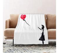 JYLYZZIN Fleece Blanket | Soft Cozy Flannel Throw Blanket | Perfect for Home, Bedroom, Sleepovers & Camping,Scared little girl stands on a white background and holds out his hand after the,100x130cm