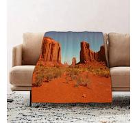 JYLYZZIN Fleece Blanket | Soft Cozy Flannel Throw Blanket | Perfect for Home, Bedroom, Sleepovers & Camping,Desert, sunny hot day Monument Valley Arid country Primiti nation,100x130cm