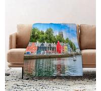JYLYZZIN Fleece Blanket | Soft Cozy Flannel Throw Blanket | Perfect for Home, Bedroom, Sleepovers & Camping,Capital of The isle of Mull in The Scottish,100x130cm