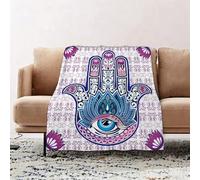 JYLYZZIN Fleece Blanket | Soft Cozy Flannel Throw Blanket | Perfect for Home, Bedroom, Sleepovers & Camping,Hamsa symbol. Decorative pattern. The ancient sign of Hand of Fatima.,100x130cm