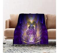 JYLYZZIN Fleece Blanket | Soft Cozy Flannel Throw Blanket | Perfect for Home, Bedroom, Sleepovers & Camping,Fractal sition portrait,130x150cm