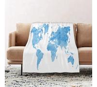JYLYZZIN Fleece Blanket | Soft Cozy Flannel Throw Blanket | Perfect for Home, Bedroom, Sleepovers & Camping,Light BLUE vector low poly background. A sample with a polygonal design. Low pol,100x130cm
