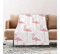 JYLYZZIN Fleece Blanket | Soft Cozy Flannel Throw Blanket | Perfect for Home, Bedroom, Sleepovers & Camping,Flamingo, flamingos, pattern, vacation, jungle, hawaii, wildlife, illustration,100x130cm