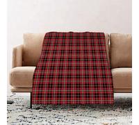 JYLYZZIN Fleece Blanket | Soft Cozy Flannel Throw Blanket | Perfect for Home, Bedroom, Sleepovers & Camping,Checkerboard, Scottish British Celtic Culture Traditional design in classy color,100x130cm