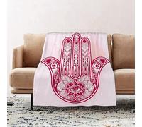 JYLYZZIN Fleece Blanket | Soft Cozy Flannel Throw Blanket | Perfect for Home, Bedroom, Sleepovers & Camping,Hamsa symbol. Decorative pattern. The ancient sign of Hand of Fatima. (2),100x130cm