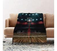 JYLYZZIN Fleece Blanket | Soft Cozy Flannel Throw Blanket | Perfect for Home, Bedroom, Sleepovers & Camping,Basketball court. Sport arena. 3d render background. unfocus in long shot distan,130x150cm