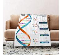 JYLYZZIN Fleece Blanket | Soft Cozy Flannel Throw Blanket | Perfect for Home, Bedroom, Sleepovers & Camping,Dna bases chemistry biochemistry and biotechnology science symbol p vector illus,100x130cm
