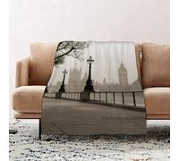 JYLYZZIN Fleece Blanket | Soft Cozy Flannel Throw Blanket | Perfect for Home, Bedroom, Sleepovers & Camping,London, Old Big Ben view from the street Pala,100x130cm