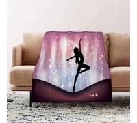 JYLYZZIN Fleece Blanket | Soft Cozy Flannel Throw Blanket | Perfect for Home, Bedroom, Sleepovers & Camping,Classical dancer dancing in the stars and in the light,100x130cm