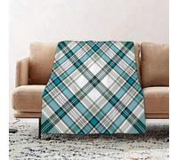 JYLYZZIN Fleece Blanket | Soft Cozy Flannel Throw Blanket | Perfect for Home, Bedroom, Sleepovers & Camping,Checkered vintage fashion in an English country house style with a modern look i,100x130cm
